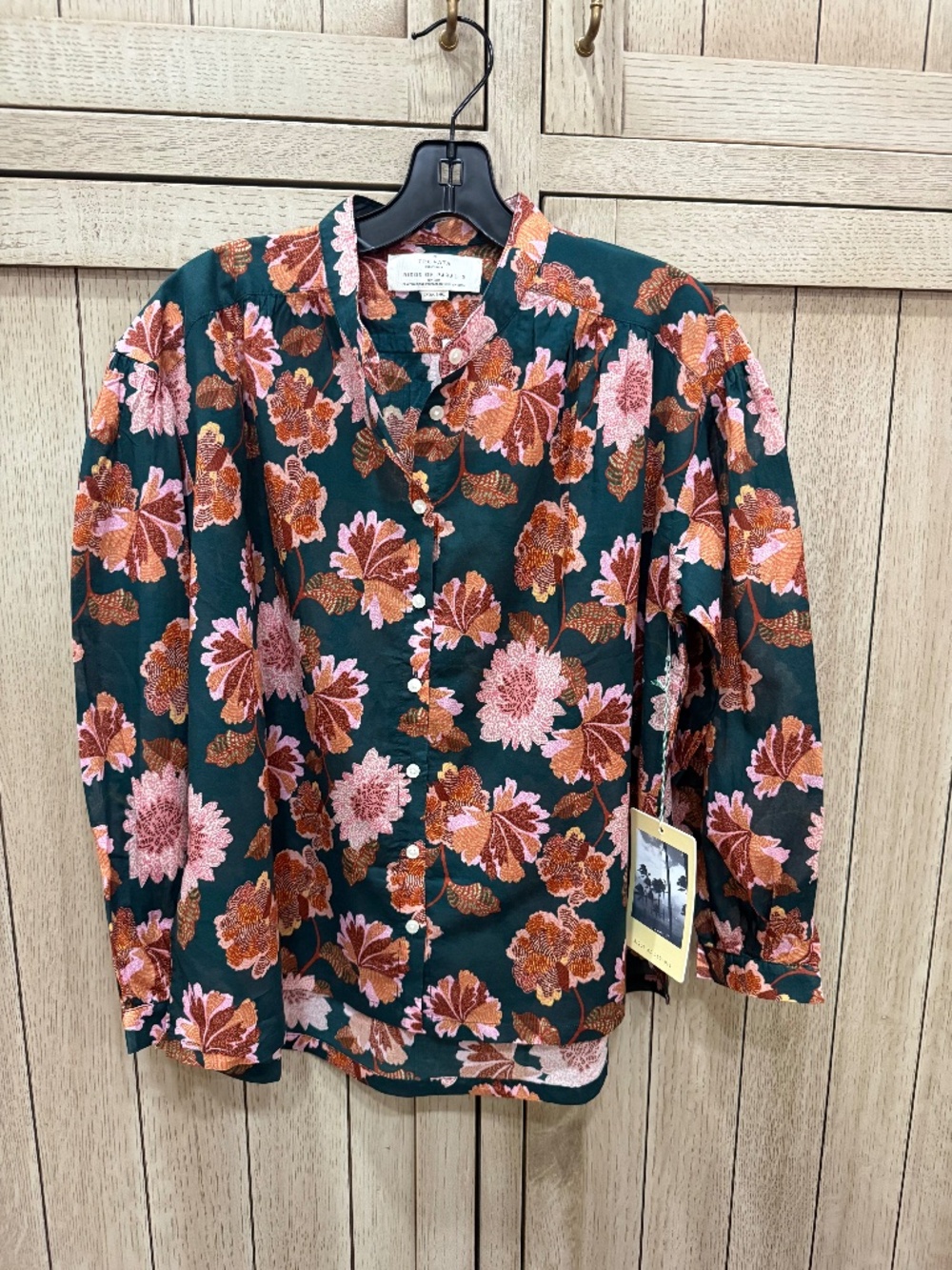 Trovata Birds of Paradise Lily Blouse, Size XS, NEW with Tags